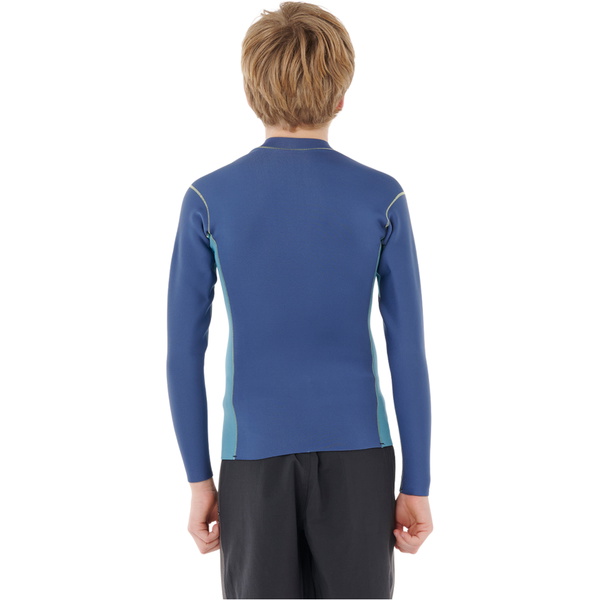 2026 Rip Curl Junior Dawn Patrol Front Zip Neo Jacket 118BWJ - Light Navy